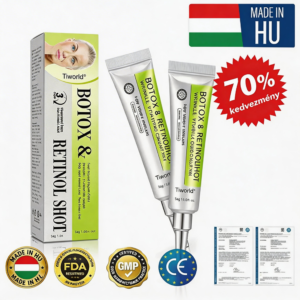 🌱 Büszkén az Európai Unióban gyártva 💫 Tiworld® fejlett peptid Botox-hatású + Vita-A retinol feszesítő megújító krém – ma csak 70% KEDVEZMÉNNYEL